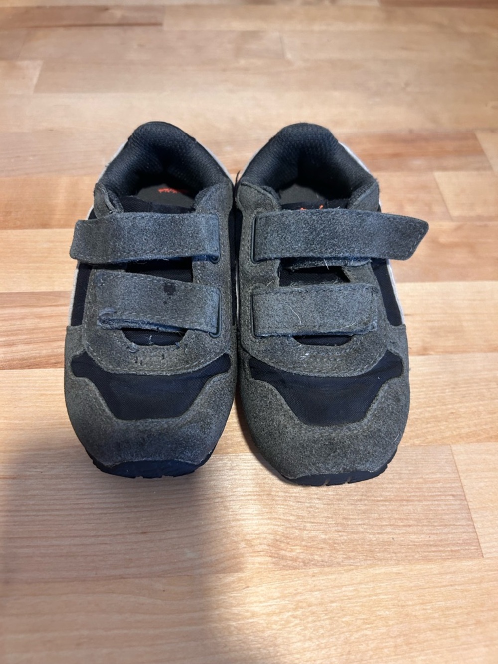 Puma Kids Gray and Black Velcro Sneakers
